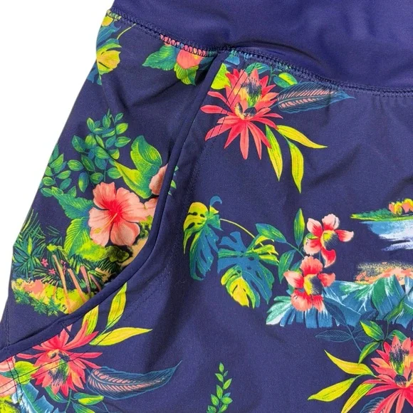 NWOT Lands' End Women's 5" Quick Dry Elastic Waist Board Shorts with Panty - Picture 3 of 9